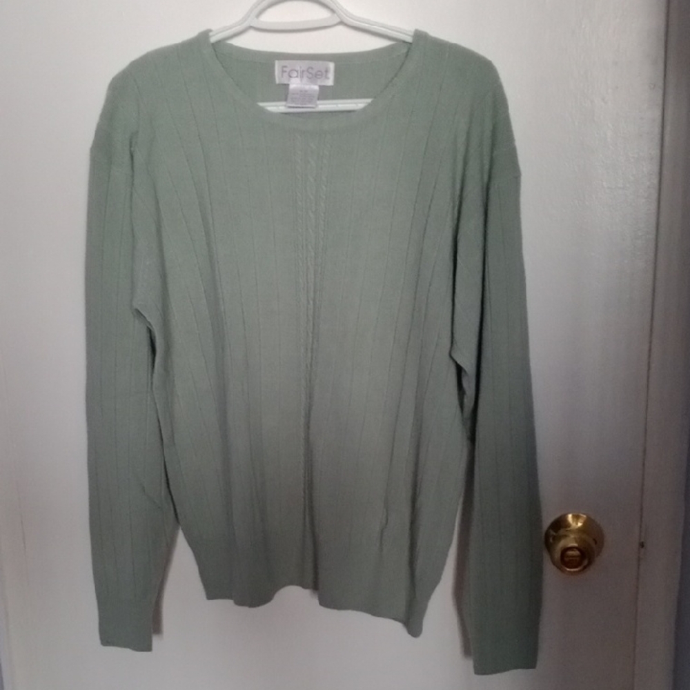 Vintage Pit To Pit 23.FairSet Mint Green Sweater